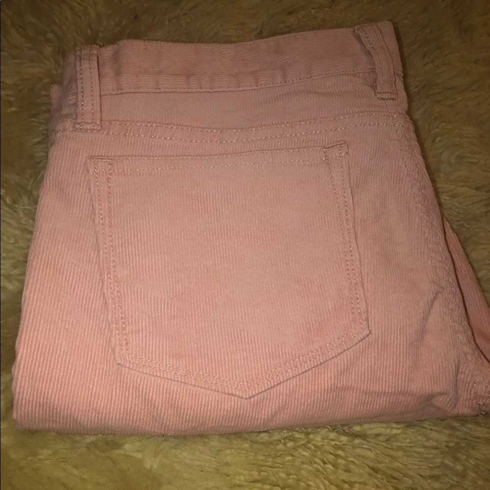 Pale pink cropped cord jcrew factory 29